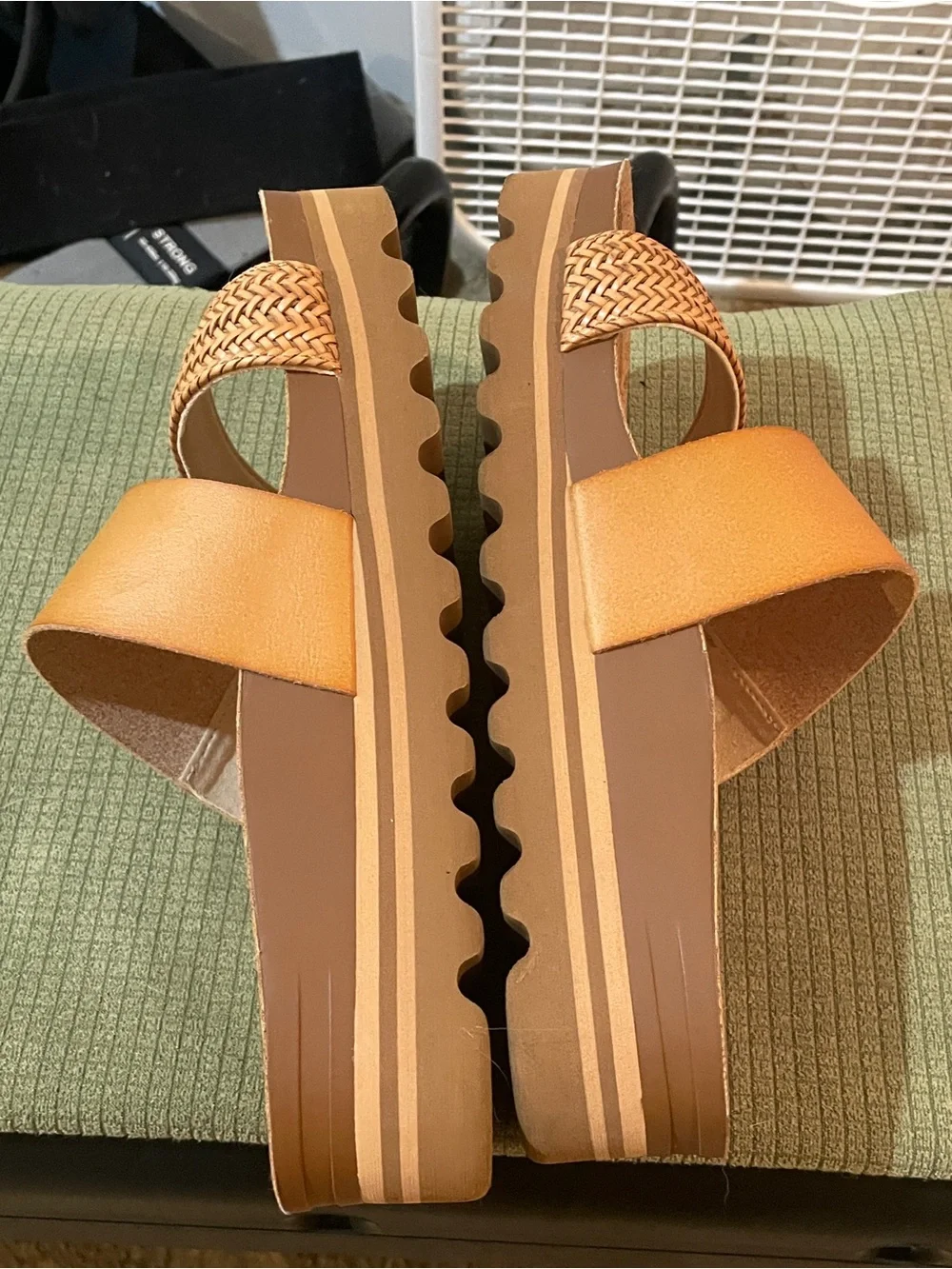 Reef Two-Strap Slide Sandals in Mustard